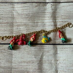 Vintage Disney's The Little Mermaid Bracelet Ariel Flounder Sebastian